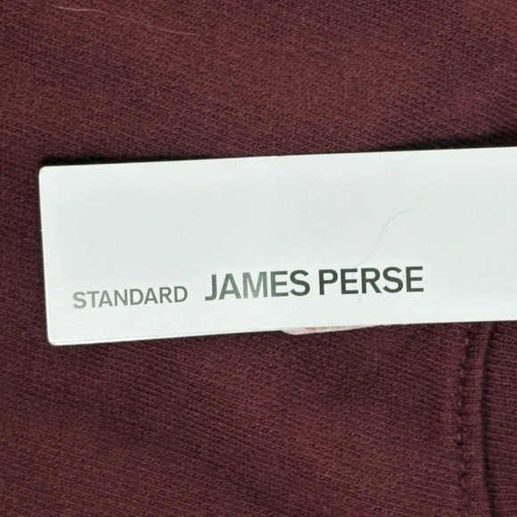 James Perse Burgundy Cotton Crewneck Size 0 NWT - Picture 6 of 7
